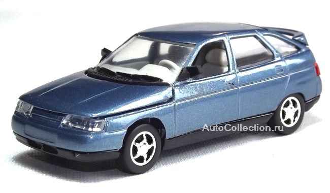 Масштабная модель автомобиля ВАЗ-2112 голубой металлик