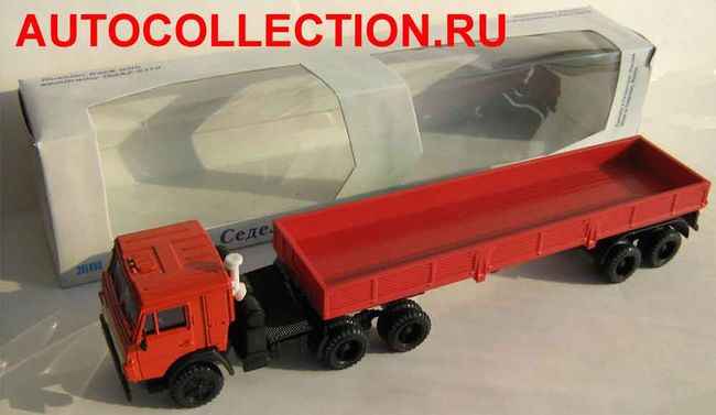 Масштабная модель автомобиля Камаз-5410 с полуприцепом